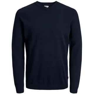 JACK & JONES Basic Knit Pullover Mit V-ausschnitt NavyBlazer / Navy L
