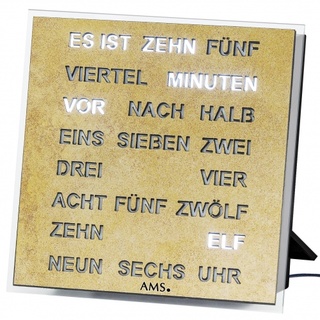 AMS -Wand-/Tischuhr Messing Antik Quarz 20cm- 1238