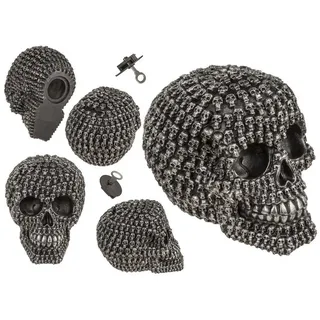 Out of the Blue Spardose Spardose Totenkopf Design silber 14cm