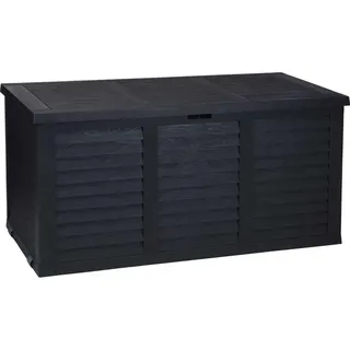 PROGARDEN Gartenbox mit Rollen 300 L 53 x 52 x 16 cm Dunkelgrau