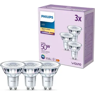 Philips LED-Spot 3er Pack 929001215223 4,6 W GU10 warmweiß