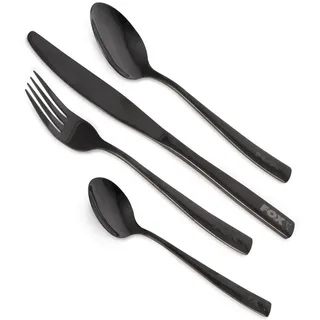 Fox Cookware CCW041 Besteckset Edelstahl, Schwarz