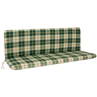 DEGAMO Bankauflage 138 x 88 x 5 cm grün/beige kariert 1 St.