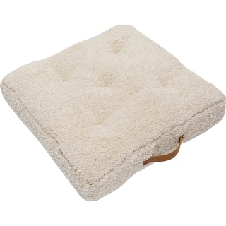 Kare Design Bodenkissen Polar, Weiß, 60x60cm, Sitzkissen für den Boden, Polsterkissen, Kissen, Bezug aus 100% Baumwolle