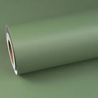 ReWallpaper Tapete Grün Möbelfolie Selbstklebend Matt 40 cm × 7 m Küchenfolie Schränke Hell Grün Wandtapete Wohnzimmer Modern Dekorfolie Möbel Vintage für Tisch