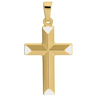 My Gold Kreuzanhänger Herren Kreuzanhänger Gold 375 (9 Karat) Bicolor - Nizza (Set, 1-tlg., inkl. Schmuckbox), Geschenke goldfarben Herren