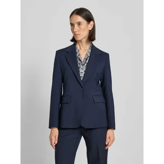 Shaped Fit Longblazer aus reiner Schurwolle Modell 'LAMINE', Marine, 46