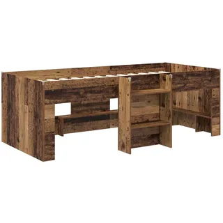 vidaXL Hochbett für Kinder 98,5 x 200 cm braun