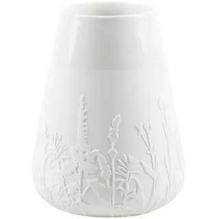 Kleine Porzellanvase Wiesendekor - Weiß