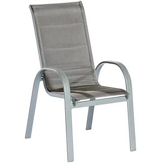 Merxx Amalfi Stapelsessel 56,5 x 77 x 104 cm diamantbraun 2 St.