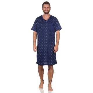 EloModa Nachthemd Herren Nachthemd Sommer Sleepshirt, Gr. M : XL 2XL (1-tlg) blau