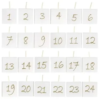 Chic Antique Adventskalender Kerzen 24 Stück in weiss | Gr.: onesize