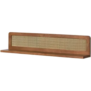Massivmoebel24 Wandregal 120 x 20 x 25 cm Braun