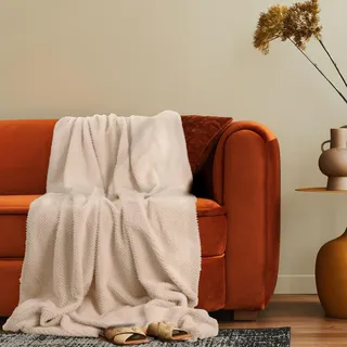 Paco Home Kuscheldecke 150 x 200 cm Beige