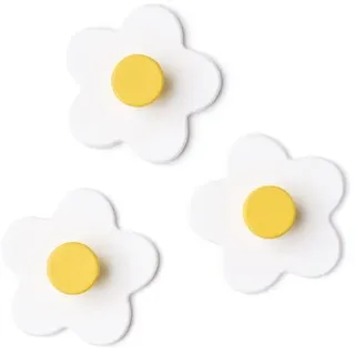 Kids Concept Hakenset 3er-Pack Blume weiss - 9.5 x 9.5 x 3cm
