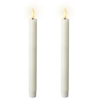 Lumineo LED Kerzen 24 cm 2 St. Weiß / Warmweiß