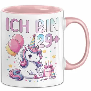 Trendation Tasse 30. Geburtstag Frauen Geschenkidee 30Er Freundin Geschenk Ich Bin 29+, Keramik rosa