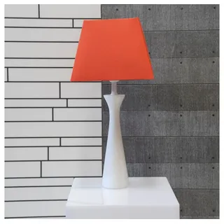 Dirk Davids Leuchten GmbH Tischleuchte Tischleuchte Holz Matt Weiß Schirm Rechteckig Chintz Terra 7012526 weiß