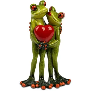 Formano Dekofigur Froschhausen, Höhe: 16cm, Farbe: Grün, Motiv: Froschpaar grün