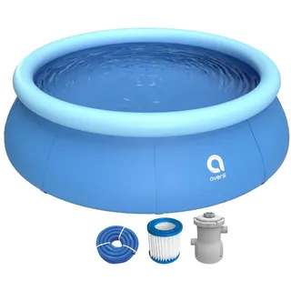 Avenli Pool Prompt Set Pool 300 x 76 cm (Aufstellpool Komplettset, Quick Up Pool Komplettset), Swimmingpool inklusive Filterpumpe und Filterkartusche blau