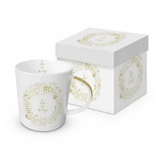 PPD Tasse Magic White Real Gold Trend Mug 350 ml, Bone China