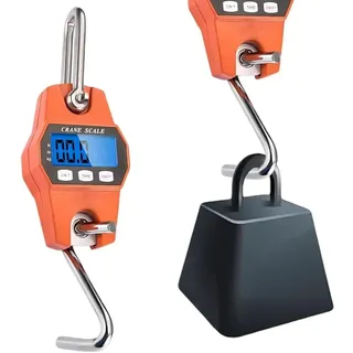 Hängewaage, 300 Kg, Digital, Mit Haken, Elektronischer Hebevorrichtung, Lcd-display, Tragbar, Mit Präzisem Ladefedersensor, Für Reisen, Familienleben, Koffer, Angeln