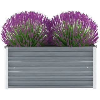 Garten-hochbeet Verzinkter Stahl 100x40x45 Cm Grau Vidaxl