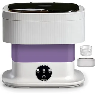 Kityhome Wäscheschleuder Mini Klappbare Waschmaschine 10L mit Touch & Schleuder, 2800 U/min, Klappbare, Mit Schleuderfunktion, Für Reise & Camping weiß