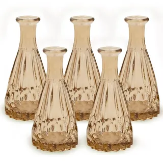 Omgoods – Set mit 5 Glasvasen zum Trocknen von Blumen und zur Dekoration - Taupe