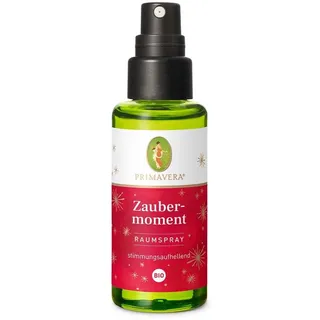 PRIMAVERA Zaubermoment Raumspray bio 50 ml - Duftspray aus 100% naturreinen ätherischen Ölen, waldig-warmer Duft mit Douglasfichte bio, Weißtanne bio, Zeder bio, Benzoe Siam bio - vegan