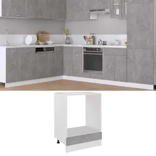 vidaXL Herdumbauschrank Betongrau 60 x 46 x 81,5 cm Grau
