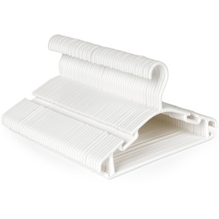 Homewit Kleiderbügel Kinder Kunststoff Kleiderbügel Set mit Hosenständer, (Set, 48-tlg), Hangers Aufbewahrung für Babys und Kleinkinder weiß