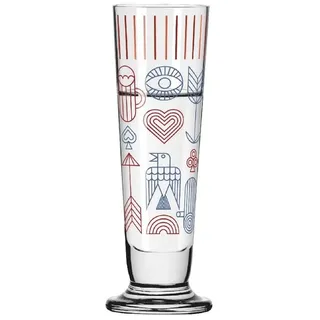 Ritzenhoff Schnapsglas Ritzenhoff Heldenfest Schnaps #15 P. Farrell H24, Kristallglas bunt|weiß