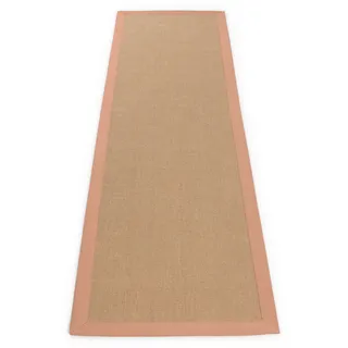 carpetfine Sisal Sisalteppich 80 x 400 cm Orange
