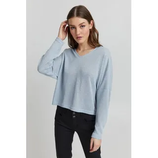 Oxmo V-Ausschnitt-Pullover Blau S