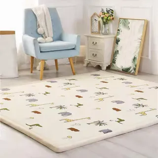 Krabbelmatte Baby Faltbar Spielmatte Baby Faltbar Kindermatte 80 x 120 cm, Krabbelmatte Baby Teppich Babymatte, 2cm Faltbar & Rutschfest für Innen und Außen, Große Spielmatte für Kinder und Babys