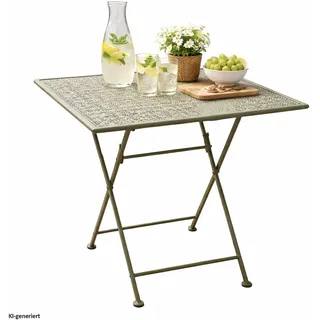 Hti-Living Solea Gartentisch 55 x 55 x 70 cm Khakigrün