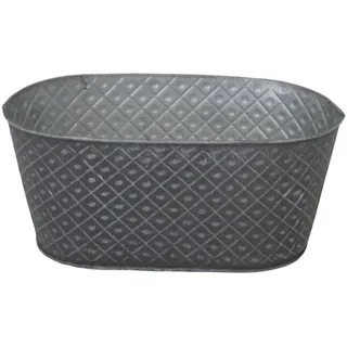 Figurendiscounter Pflanzgefäß Wanne L 13 x 17 x 28 cm Grau
