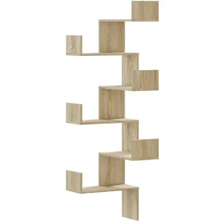 vidaXL Eckregal 45 x 45 x 147 cm Braun