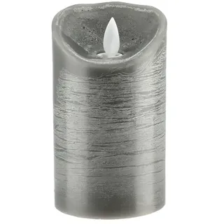 LED Kerze , grau , Maße (cm): H: 12,5  Ø: 7.5