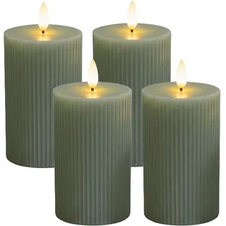 Relaxdays LED Kerzen 4 St. Salbei