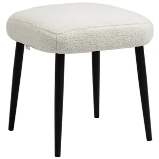 Homcom Fußhocker Kunststoff 42 x 44 x 42 cm Cremeweiß