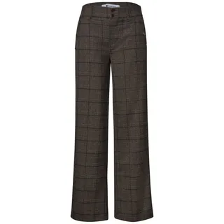 STREET ONE Style Amalia High Waist Kariert Braun 36 30