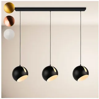 s.luce Pendelleuchte Ball Esstisch-Pendelleuchte 2-5-flammig Ø 30cm Balken 160cm Gold goldfarben