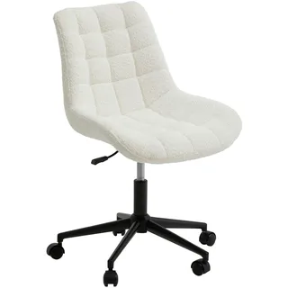 Idimex Drehstuhl Bouclé Stoff Weiß