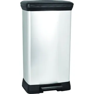 Curver Mülleimer Pedal 50 l Silber