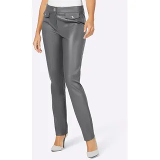CREATION L Lederimitat-Hose grau L