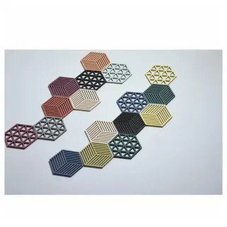 ZONE Denmark Hexagon Untersetzer grau