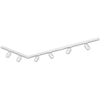 Briloner - Schienensystem Komplettset, 6x GU10 Spots schwenkbar, L-Form, Lichtschienensystem Decke, Strahler Schiene, Deckenlampe, Deckenleuchte, Spotlight, 2,25m, Weiß