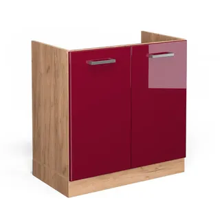 Vicco Spülenschrank R-Line 80 x 46 x 81,5 cm Rot